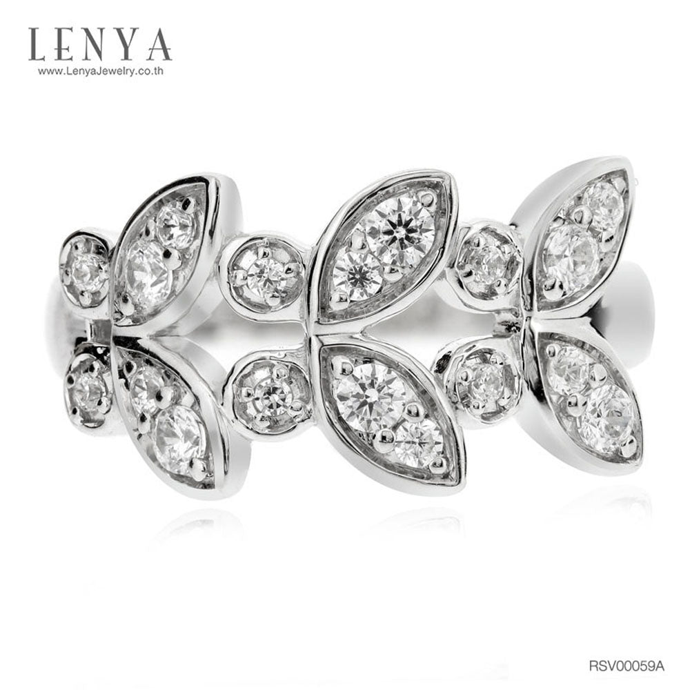 LENYA แหวนเงินแท้ ประดับด้วย Diamondlike  เสริมบุคลิกเพิ่มความมั่นใจ