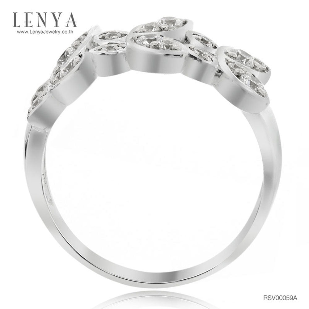 LENYA แหวนเงินแท้ ประดับด้วย Diamondlike  เสริมบุคลิกเพิ่มความมั่นใจ