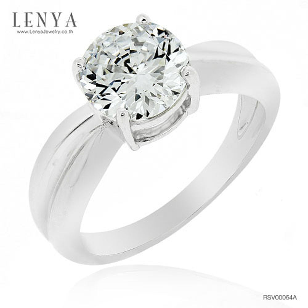 LENYA แหวนเพชร DiamondLike เพชรเม็ดใหญ่ 2 กะรัต ดีไซน์เรียบหรู เหมาะอย่างยิ่งสำหรับเป็นของขวัญวันครบรอบและแทนความรัก