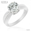 LENYA แหวนเพชร DiamondLike เพชรเม็ดใหญ่ 2 กะรัต ดีไซน์เรียบหรู เหมาะอย่างยิ่งสำหรับเป็นของขวัญวันครบรอบและแทนความรัก