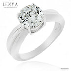 LENYA แหวนเพชร DiamondLike เพชรเม็ดใหญ่ 2 กะรัต ดีไซน์เรียบหรู เหมาะอย่างยิ่งสำหรับเป็นของขวัญวันครบรอบและแทนความรัก