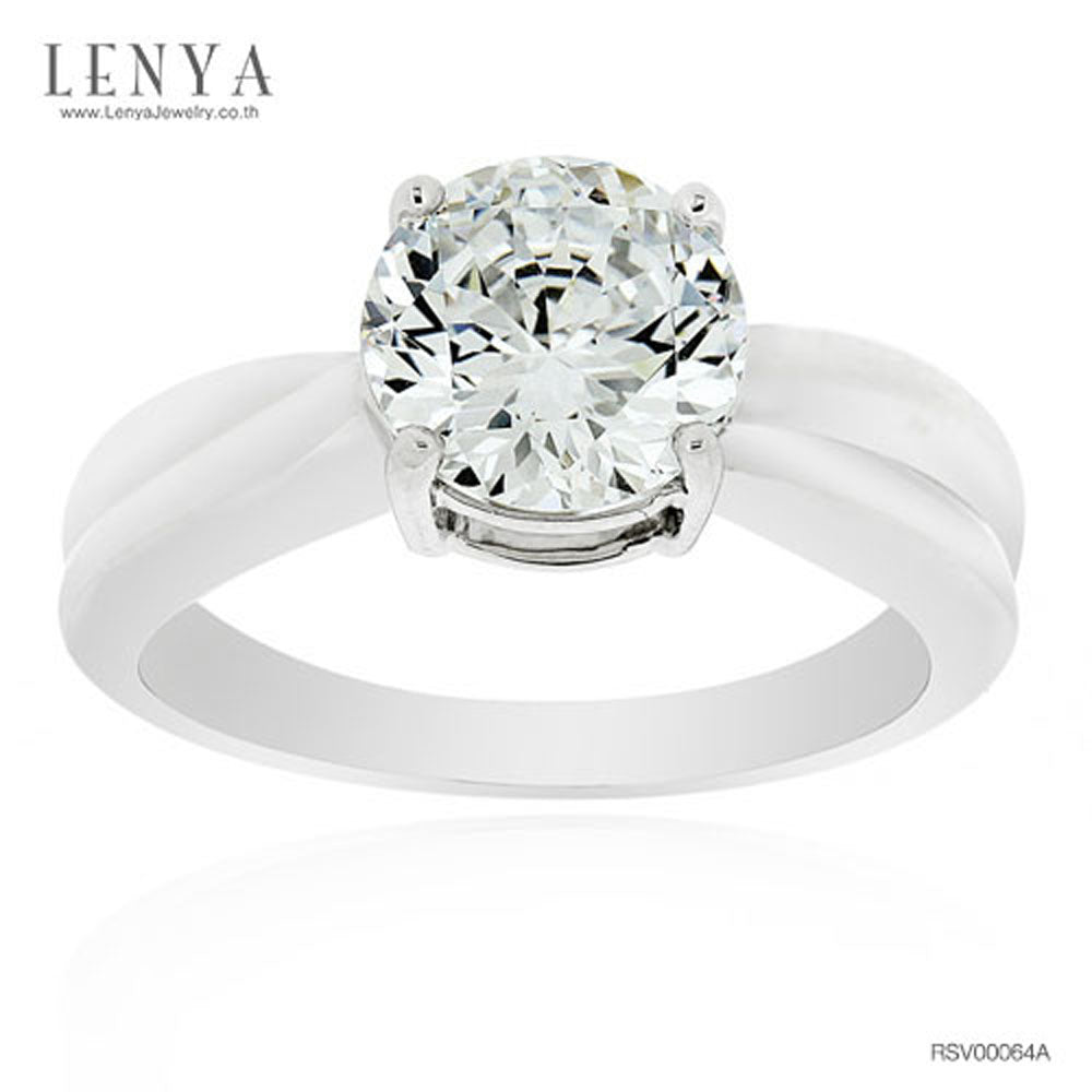 LENYA แหวนเพชร DiamondLike เพชรเม็ดใหญ่ 2 กะรัต ดีไซน์เรียบหรู เหมาะอย่างยิ่งสำหรับเป็นของขวัญวันครบรอบและแทนความรัก