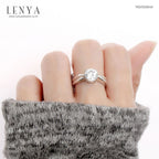 LENYA แหวนเพชร DiamondLike เพชรเม็ดใหญ่ 2 กะรัต ดีไซน์เรียบหรู เหมาะอย่างยิ่งสำหรับเป็นของขวัญวันครบรอบและแทนความรัก