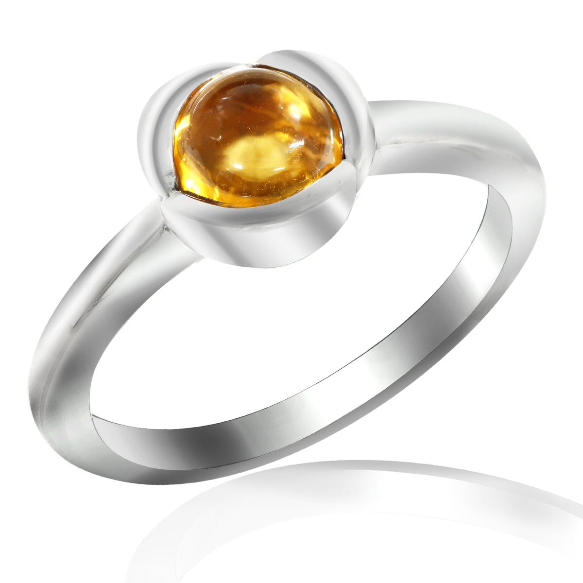 LENYA แหวนพลอยซิทริน (Citrine) เสริมสร้างทัศนคติ เพิ่มพลังทางสติปัญญา ช่วยปรับมองมุมให้เป็นเหตุเป็นผล ตัวเรือนเงินแท้ชุบทองคำขาว