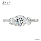LENYA แหวน CZ Diamondlike เสริมบุคลิกและความมั่นใจ ตัวเรือนเงินแท้925 ชุบทองคำขาว