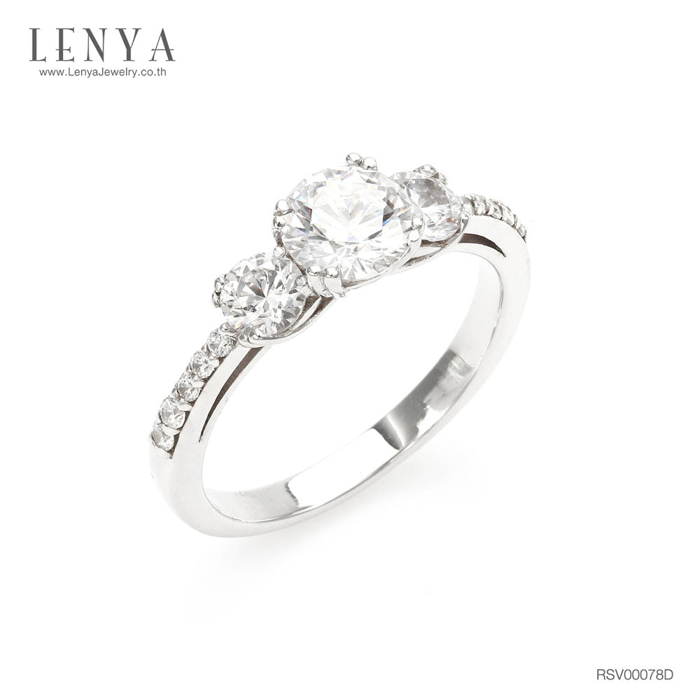 LENYA แหวน LENYA ETERNAL ประดับ  SWAROVSKI ZIRCONIA ตัวเรือนเงินแท้ชุบทองคำขาว