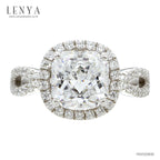LENYA แหวน CZ Diamondlike เสริมบุคลิกและความมั่นใจ ขนาด 8 มิล ตัวเรือนเงินแท้925 ชุบทองคำขาว