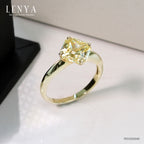 LENYA แหวนเพชร DiamondLike สีเหลือง ขนาด 2 กะรัต บนตัวเรือนเงินแท้ชุบทอง งานคุณภาพที่เติมเต็มความหรูหราดังที่คุณต้องการ