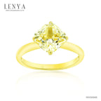 LENYA แหวนเพชร DiamondLike สีเหลือง ขนาด 2 กะรัต บนตัวเรือนเงินแท้ชุบทอง งานคุณภาพที่เติมเต็มความหรูหราดังที่คุณต้องการ