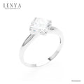 LENYA แหวน CZ DiamondLike เพิ่มความทันสมัย ขนาด 8 มิล ตัวเรือนเงินแท้925 ชุบทองคำขาว