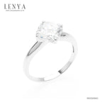 LENYA แหวน CZ DiamondLike เพิ่มความทันสมัย ขนาด 8 มิล ตัวเรือนเงินแท้925 ชุบทองคำขาว