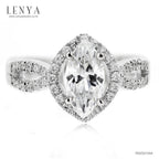 LENYA แหวนเงินแท้ ประดับด้วย คิวบิกเซอร์โคเนีย (Cubic Zirconia) เรียบหรู เสริมบุคลิกเพิ่มความมั่นใจ ตัวเรือนเงินแท้ 925 ชุบทองขาว