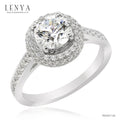 LENYA แหวน CZ Diamondlike เสริมบุคลิกและความมั่นใจ ขนาด 6 มิล ตัวเรือนเงินแท้925 ชุบทองคำขาว