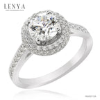 LENYA แหวน CZ Diamondlike เสริมบุคลิกและความมั่นใจ ขนาด 6 มิล ตัวเรือนเงินแท้925 ชุบทองคำขาว