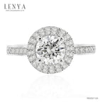 LENYA แหวน CZ Diamondlike เสริมบุคลิกและความมั่นใจ ขนาด 6 มิล ตัวเรือนเงินแท้925 ชุบทองคำขาว