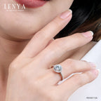 LENYA แหวน CZ DiamondLike เสริมบุคลิกความหรูหรา ตัวเรือนเงินแท้925 ชุบทองคำขาว