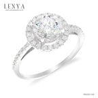 LENYA แหวน CZ DiamondLike เสริมบุคลิกความหรูหรา ตัวเรือนเงินแท้925 ชุบทองคำขาว