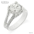 LENYA แหวน CZ Diamondlike เสริมบุคลิกและความมั่นใจ ขนาด 8 มิล ตัวเรือนเงินแท้925 ชุบทองคำขาว