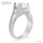LENYA แหวน CZ Diamondlike เสริมบุคลิกและความมั่นใจ ขนาด 8 มิล ตัวเรือนเงินแท้925 ชุบทองคำขาว