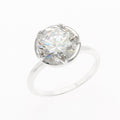 LENYA แหวน CZ Diamondlike เสริมบุคลิกและความมั่นใจ ขนาด 10 มิล ตัวเรือนเงินแท้925 ชุบทองคำขาว