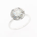 LENYA แหวน CZ Diamondlike เสริมบุคลิกและความมั่นใจ ขนาด 10 มิล ตัวเรือนเงินแท้925 ชุบทองคำขาว