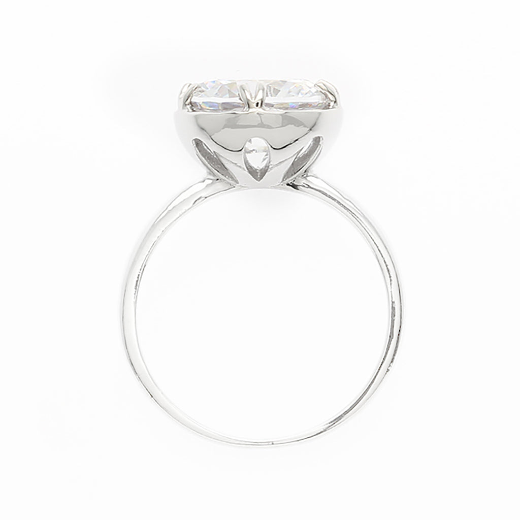 LENYA แหวน CZ Diamondlike เสริมบุคลิกและความมั่นใจ ขนาด 10 มิล ตัวเรือนเงินแท้925 ชุบทองคำขาว