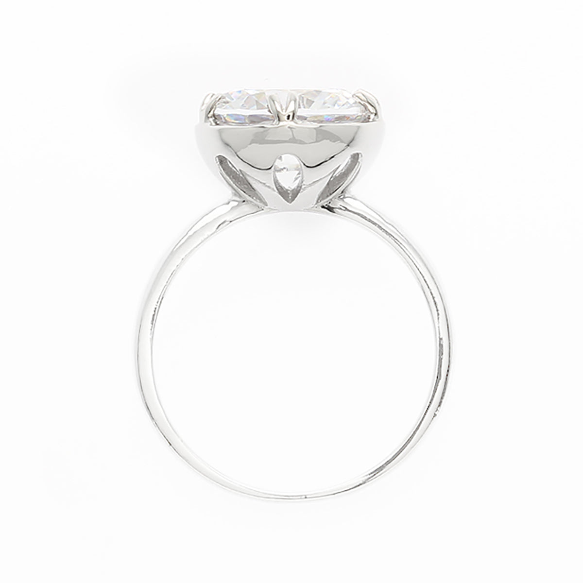 LENYA แหวน CZ Diamondlike เสริมบุคลิกและความมั่นใจ ขนาด 10 มิล ตัวเรือนเงินแท้925 ชุบทองคำขาว