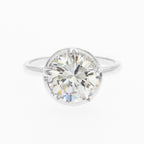 LENYA แหวน CZ Diamondlike เสริมบุคลิกและความมั่นใจ ขนาด 10 มิล ตัวเรือนเงินแท้925 ชุบทองคำขาว
