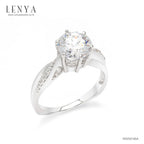 LENYA แหวน เพชร DiamondLike เม็ดใหญ่ ประดับด้วย Cubic Zirconia วิ่งโค้งเข้าหาใจกลางแหวน ให้ความรู้สึกสุดหรูพร้อมอ่อนโค้งภายในวงเดียว