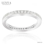 LENYA แหวน CZ Diamondlike เสริมบุคลิกและความมั่นใจ ขนาด 1.20 มิล ตัวเรือนเงินแท้925 ชุบทองคำขาว