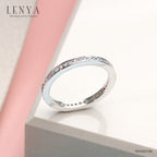 LENYA แหวน CZ สวารอฟสกี้ เซอร์โคเนีย เสริมบุคลิกความหรูหราขนาด1.20 มิล ตัวเรือนเงินแท้925ชุบทองคำขาว
