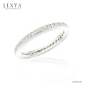 LENYA แหวน CZ สวารอฟสกี้ เซอร์โคเนีย เสริมบุคลิกความหรูหราขนาด1.20 มิล ตัวเรือนเงินแท้925ชุบทองคำขาว