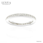 LENYA แหวน CZ สวารอฟสกี้ เซอร์โคเนีย เสริมบุคลิกความหรูหราขนาด1.20 มิล ตัวเรือนเงินแท้925ชุบทองคำขาว