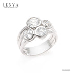 LENYA แหวน Diamondlike ตัวเรือนเงินแท้ 925 ชุบทองคำขาว นิ้วแบบไหน ใส่แหวนวงนี้ก็สวยได้