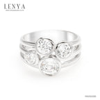 LENYA แหวน Diamondlike ตัวเรือนเงินแท้ 925 ชุบทองคำขาว นิ้วแบบไหน ใส่แหวนวงนี้ก็สวยได้