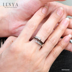 LENYA แหวนพลอยสโมคกี้ควอตซ์ เสริมพลังในการปกป้องคุ้มครอง ขนาด 1.75 มิล ตัวเรือนเงินแท้925 ชุบทูโทน