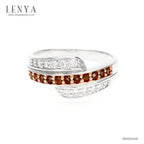 LENYA แหวนพลอยสโมคกี้ควอตซ์ เสริมพลังในการปกป้องคุ้มครอง ขนาด 1.75 มิล ตัวเรือนเงินแท้925 ชุบทูโทน
