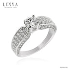 LENYA แหวนเงินแท้ ประดับด้วย Diamondlike  เสริมบุคลิกเพิ่มความมั่นใจ