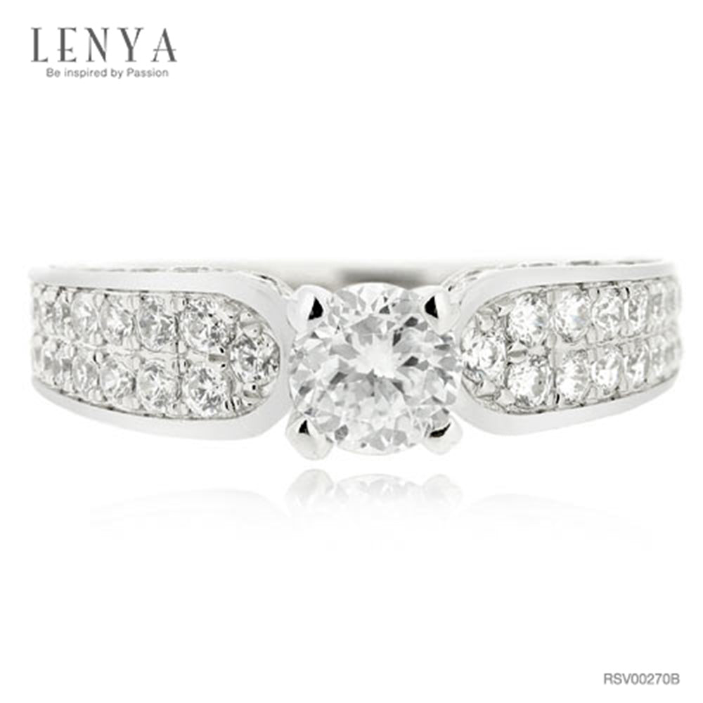 LENYA แหวนเงินแท้ ประดับด้วย Diamondlike  เสริมบุคลิกเพิ่มความมั่นใจ