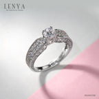 LENYA แหวนเงินแท้ ประดับด้วย Diamondlike  เสริมบุคลิกเพิ่มความมั่นใจ