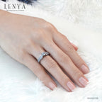 LENYA แหวนเงินแท้ ประดับด้วย Diamondlike  เสริมบุคลิกเพิ่มความมั่นใจ