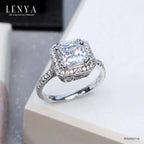 LENYA แหวนดีไซน์คลาสสิค ประดับเพชร Diamond Like ตัวเรือนเงินแท้ชุบทองคำขาว