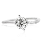 LENYA แหวน CZ Diamondlike เสริมบุคลิกและความมั่นใจ ขนาด 6.5 มิล ตัวเรือนเงินแท้925 ชุบทองคำขาว