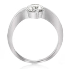 LENYA แหวน CZ Diamondlike เสริมบุคลิกและความมั่นใจ ขนาด 6.5 มิล ตัวเรือนเงินแท้925 ชุบทองคำขาว