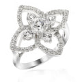 LENYA แหวน CZ Diamondlike เสริมบุคลิกและความมั่นใจ ขนาด 5 มิล ตัวเรือนเงินแท้925 ชุบทองคำขาว