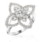 LENYA แหวน CZ Diamondlike เสริมบุคลิกและความมั่นใจ ขนาด 5 มิล ตัวเรือนเงินแท้925 ชุบทองคำขาว