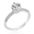 LENYA แหวน CZ Diamondlike เสริมบุคลิกและความมั่นใจ ขนาด 5 มิล ตัวเรือนเงินแท้925 ชุบทองคำขาว