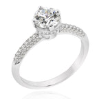 LENYA แหวน CZ Diamondlike เสริมบุคลิกและความมั่นใจ ขนาด 5 มิล ตัวเรือนเงินแท้925 ชุบทองคำขาว