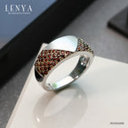 LENYA แหวนเงินแท้ 925 ชุบทองคำขาว และ ชุบทองหน้าพลอย ประดับพลอยโกเมน (Garnet) เสริมบุคลิกความมั่นใจ เสริมให้ร่ำรวย อัญมณีประจำเดือนมกราคม
