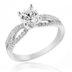 LENYA แหวนเพชร DiamondLike ดีไซน์หวานสุดๆ เหมาะสำหรับเป็นของขวัญ บนตัวเรือนเงินแท้ชุบทองคำขาว